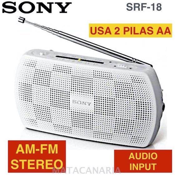 SONY SRF-18 RADIO AM/FM AUDIO IN WHITE