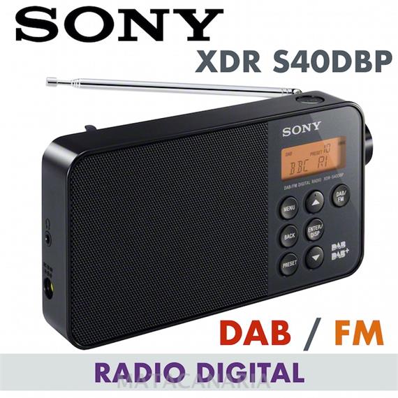 SONY XDR-S40DBPB RADIO DAB FM BLACK