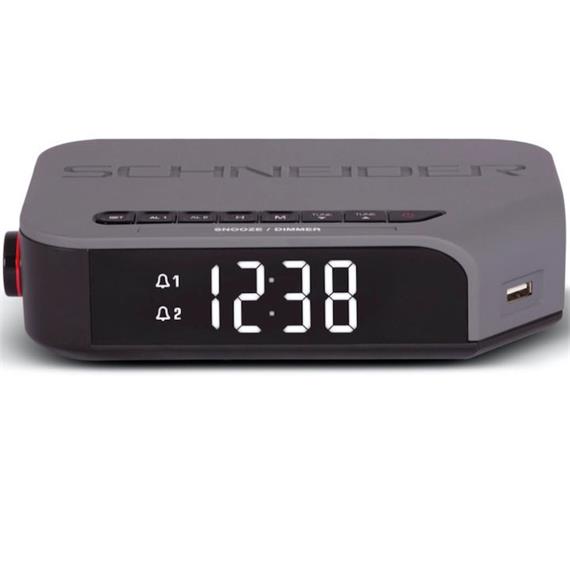 SCHNEIDER SC310ACL VIVA RADIO RELOJ CON USB GRIS