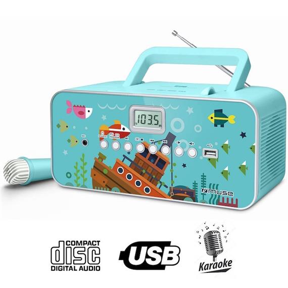 MUSE CD M-29 KB RADIO INFANTIL MICRÓFONO BLUE