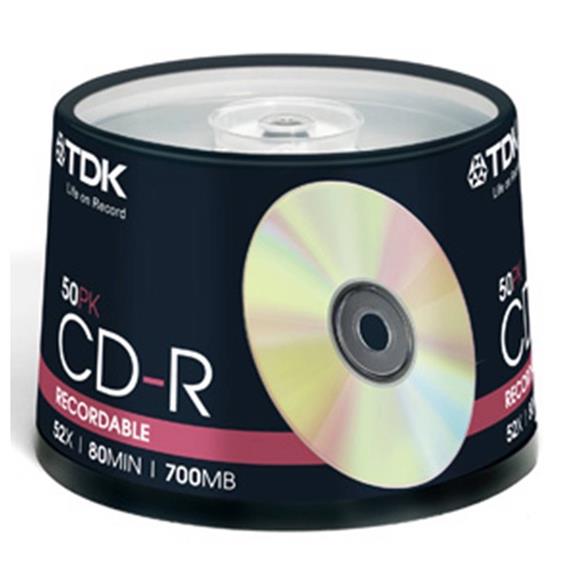 TDK CD-R80 CBA50 (TARRINA 50)