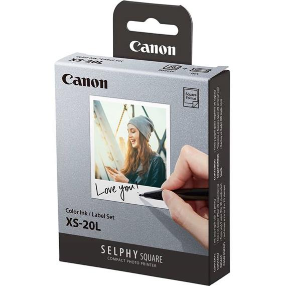 Canon Pack de papel y tinta XS-20L para Selphy Square QX10