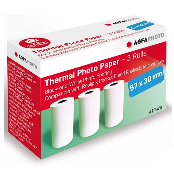 Agfa Papel Térmico Pack 3 Rollos 10YPP (ATP3WH)