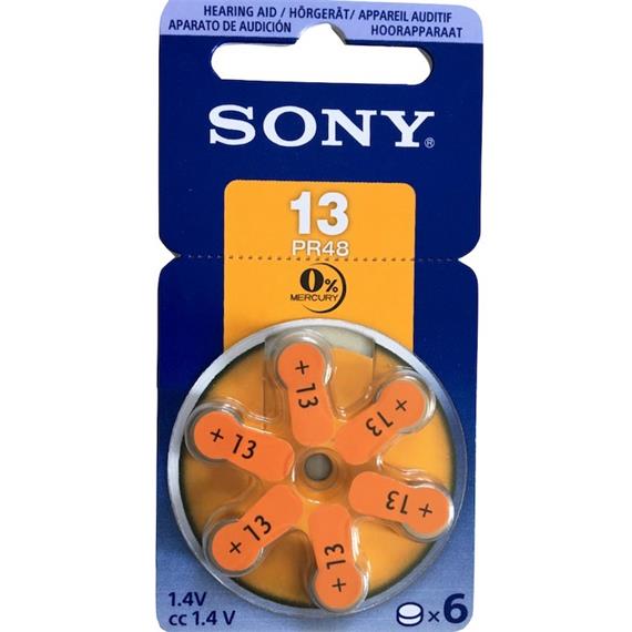 SONY PR13-D6N ZINC 1.4V 6 UNDS