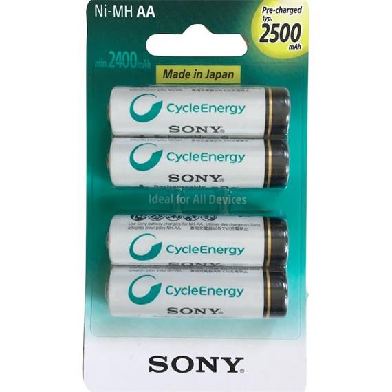 SONY AA RECARGABLE 1.2V 2500MAH NH-AA-B4GN