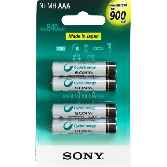 SONY AAA RECARGABLE 1.2V 900MAH NH-AAA-B4GN