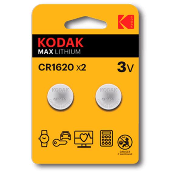 KODAK CR1620 BATERÍA LITHIUM 3V 2 UNDS (30417694)