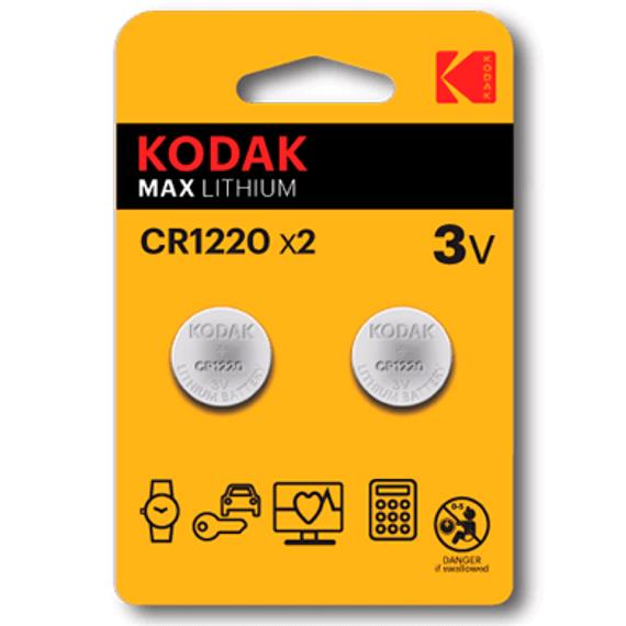 Kodak Cr1220 Batería Lithium 3 Voltios 2 Unidades (30417717)