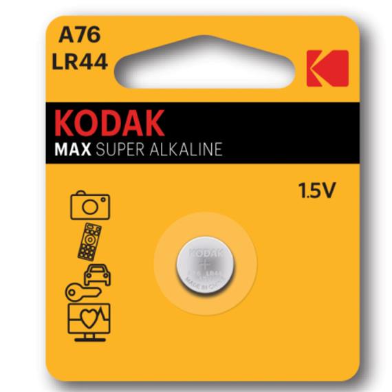 KODAK A76/LR44  BATERÍA LITHIUM 1.5V 1 UND (30986336/B)