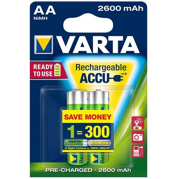 Varta AA Recargable 2600 mAh 2 unds