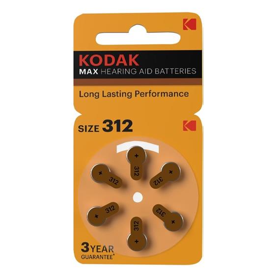 Kodak Pila Audífono Zinc-Air 312 (Blister de 6 Unds) CAT 30423305