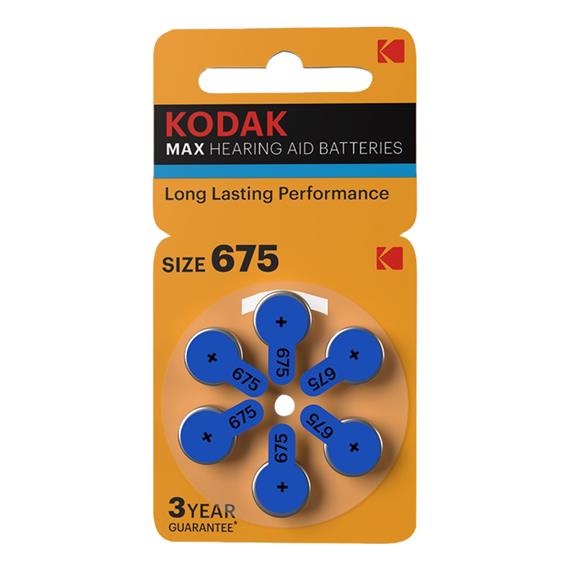 Kodak Pila Audífono Zinc-Air 675 (Blister de 6 Unds) CAT 30423282