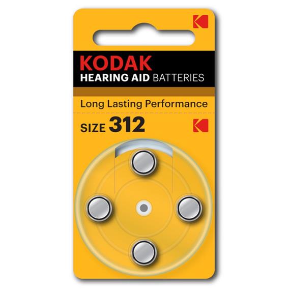 Kodak Pila Audífono Zinc-Air 312 (Blister de 4 Unds) CAT 30410428