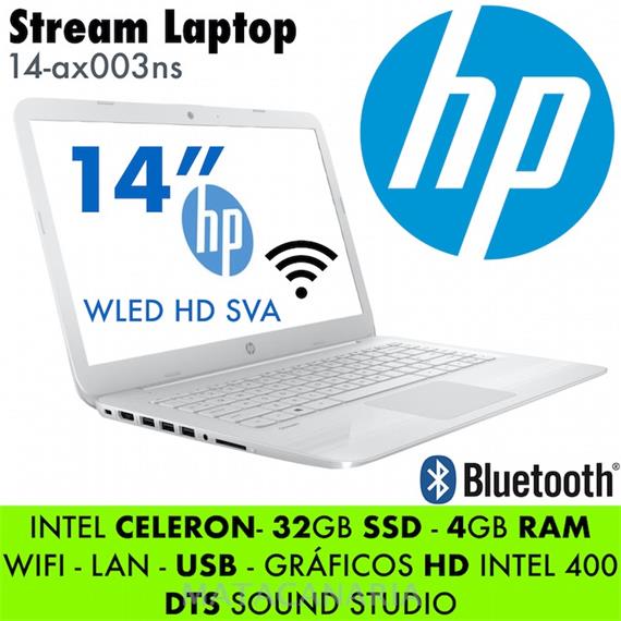 HP STREAM 14-AX003NS CELERON N3060 4GB