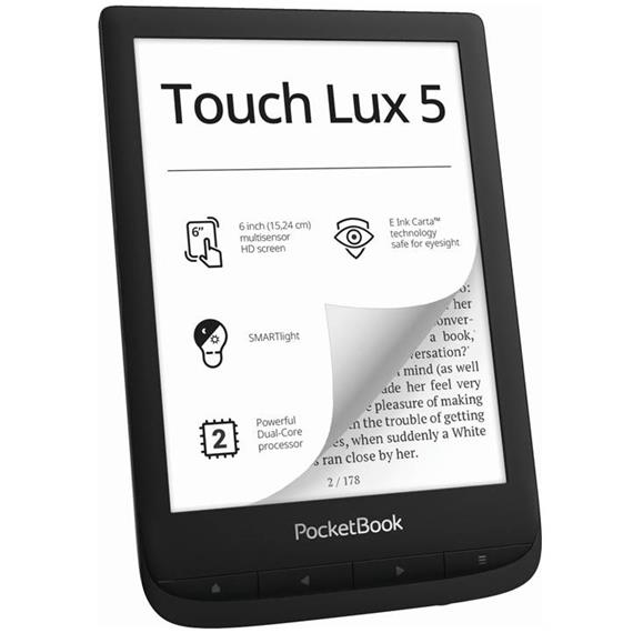 POCKETBOOK TOUCH LUX 5 6" 8GB WIFI LUZ TÁCTIL INK BLACK