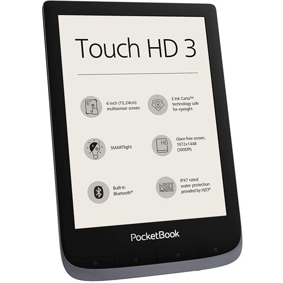 POCKETBOOK TOUCH HD3 6" BLUETOOTH 16GB  METALLIC GREY