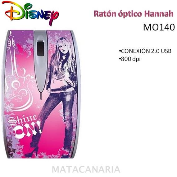 DISNEY MO-140 RATON CON CABLE OPTICO HANNAH MONTANA