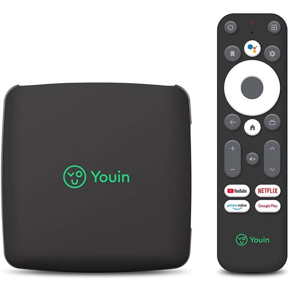 Android TV Youin EN1040K 4K y Chromecast con Wifi y LAN RJ45