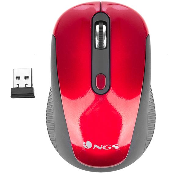 Ratón Ngs HAZE Óptico Inalámbrico 2.4GhZ Rojo