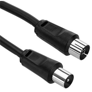 Genérico Cable prolongador de antena de TV 1.5 m negro