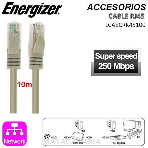 ENERGIZER LCAERJ45100 CABLE 10 METROS