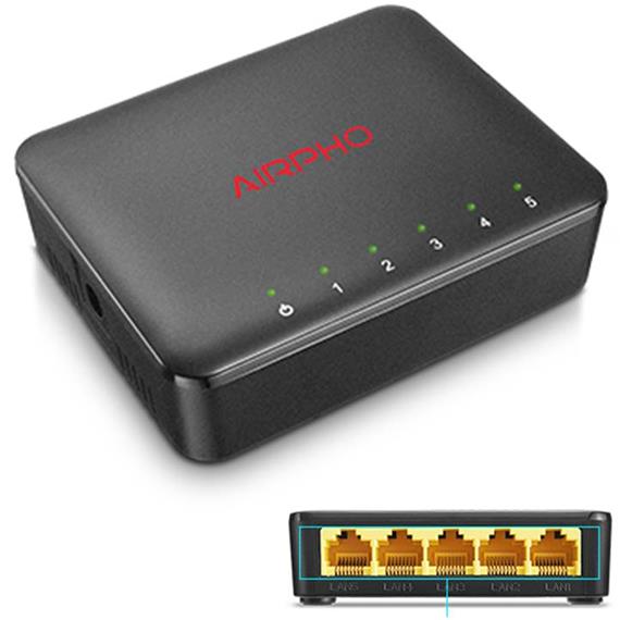 AIRPHO AR-GS105 SWITCH GIGABIT 5 PTOS. AUTO MDI/MDIX