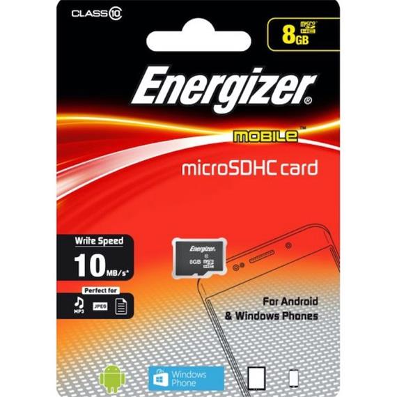 MEM. MICRO SDHC 8GB CLASS 10 ENERGIZER 10MB/S UHS-1