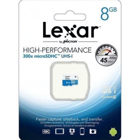 MEM. MICRO SDHC 8GB CLASS10 LEXAR 45MB/S UHS-I