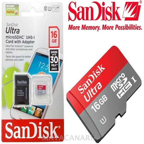 SANDISK MICRO SD 16GB CLASS10