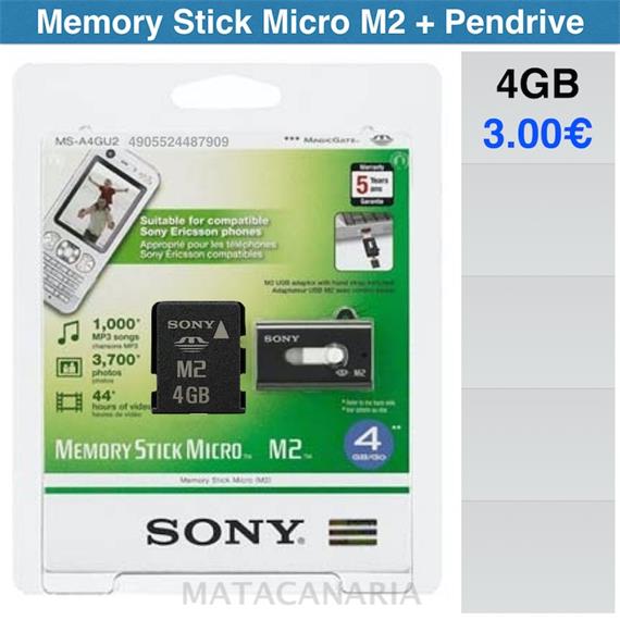 SONY M2 MICRO 4GB CON LECTOR