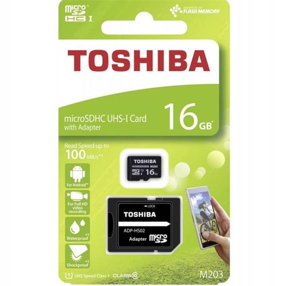 MEM. MICRO SDHC 16GB CLASS10 TOSHIBA 100MB/S UHS-I