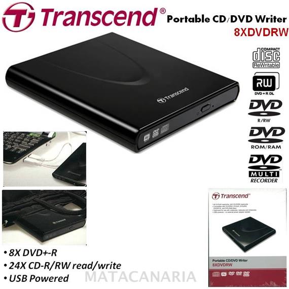 TRANSCEND DVD 8X SLIM USB BLACK