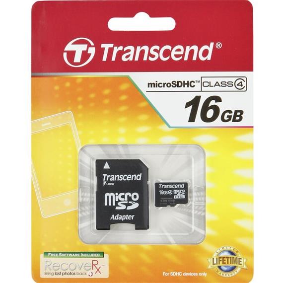 MEM. MICRO SDHC 16GB CLASS 4 TRANSCEND