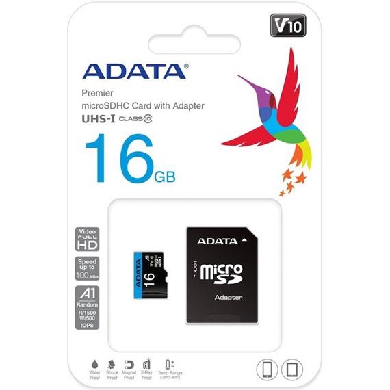 MEM. MICRO SDHC 16GB CLASS 10 ADATA 100MB/S UHS-I