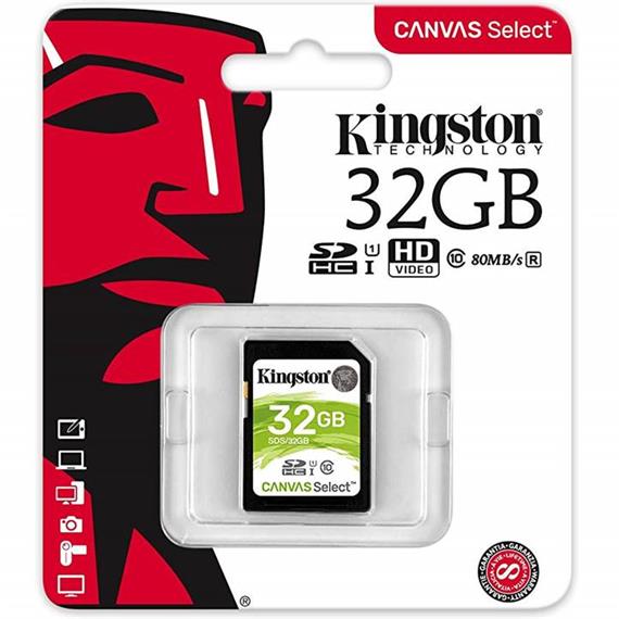 MEM. SDHC 32GB CLASS 10 KINGSTON 80MB/S UHS-1