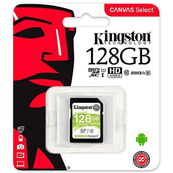 MEM. SDXC 128GB CLASS 10 KINGSTON 80MB/S UHS-1