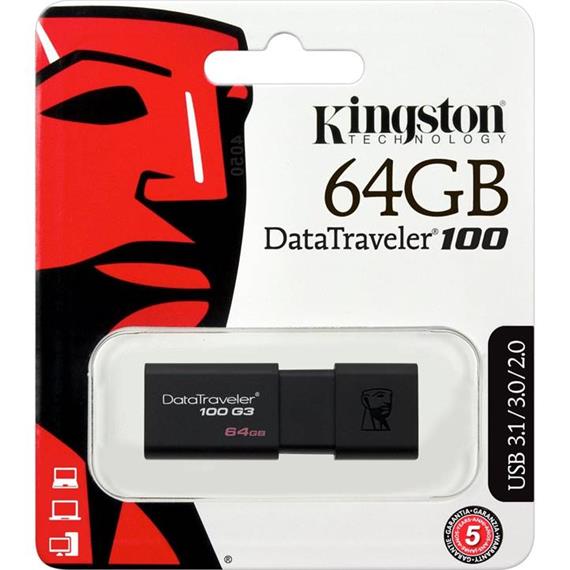 MEM. USB 64GB 3.0 KINGSTON DT100