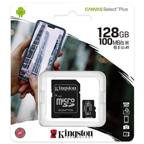 MEM. MICRO SDXC 128GB CLASS 10 KINGSTON 100 MB/S UHS-I