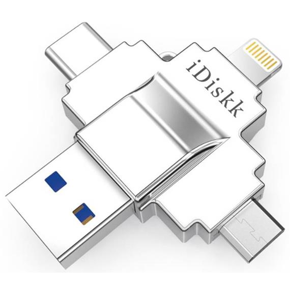 MEM. IDISKK USB 4-1 64GB 3.0 MICRO / TYPE-C / LIGHTNING (U022)