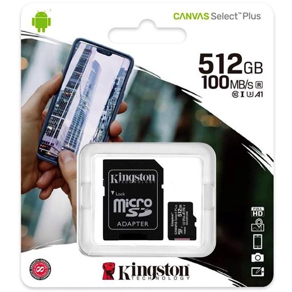 MEM. MICRO SDXC 512GB CLASS 10 KINGSTON 100MB/S UHS-I