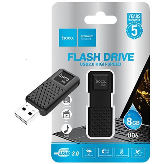 Mem. Usb 8Gb 2.0 Hoco Ud6 Negro