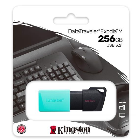 Mem. USB 256GB 3.2 Kingston Datatraveler Exodia M