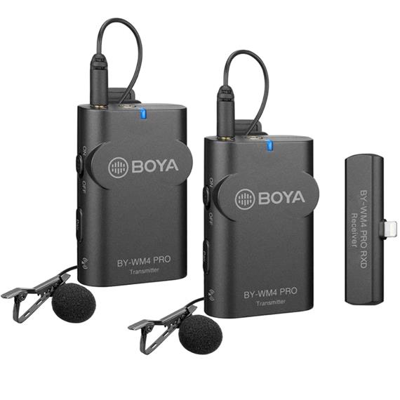 BOYA BY-WM4 PRO K4 Sistema de micrófono inalámbrico 2.4G Lightning