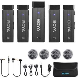 BOYA BY-W4 Pack 4 Micrófonos Inalámbricos 2.4Ghz