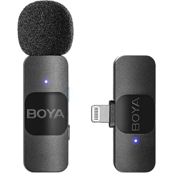 BOYA BY-V1 Micrófono Lavalier 2.4GHz Conexión Lightning