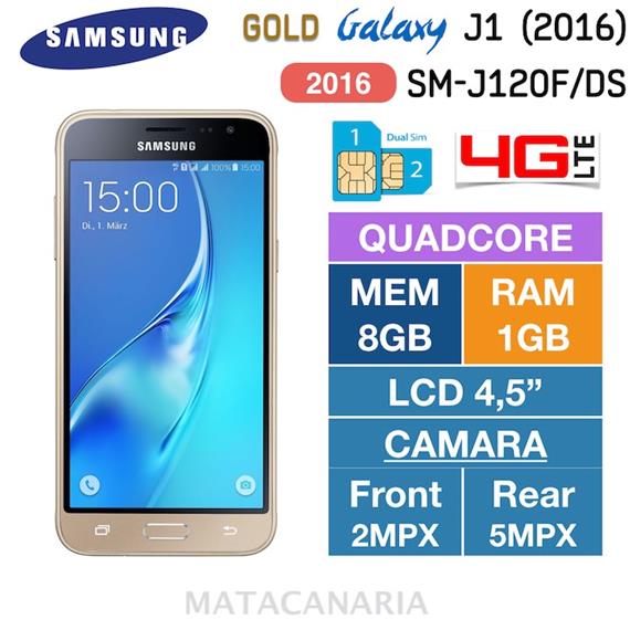 SAMSUNG SM-J120F DS J1 2016 4G GOLD