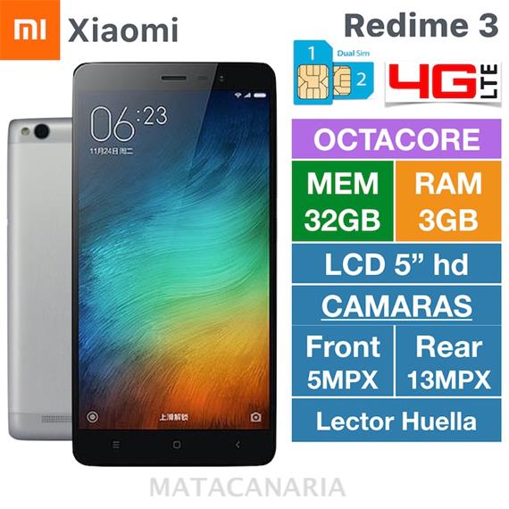 XIAOMI REDMI 3S 4G 2GB RAM 16GB ROM GRAY