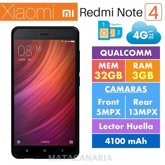 XIAOMI REDMI NOTE 4 32GB DS BLACK