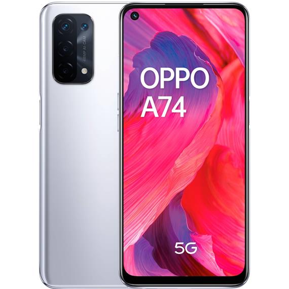 OPPO A74 6.43" 5G 6GB 128GB 48Mpx DS Plata Espacial