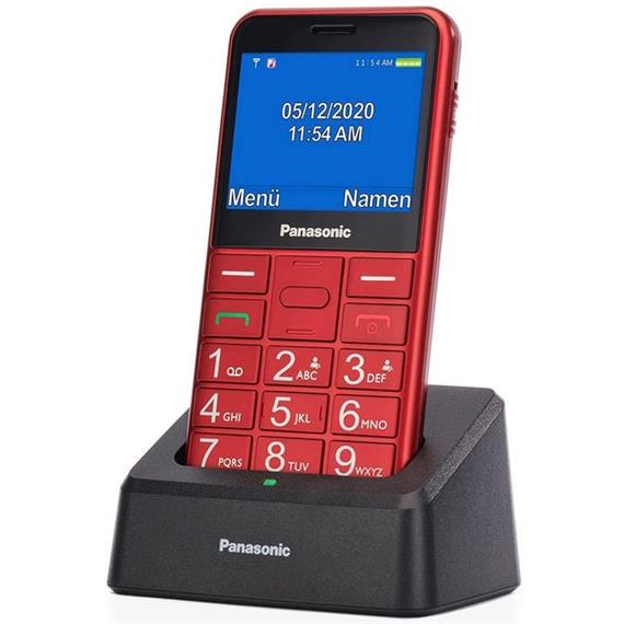 Panasonic KX-TU155 Móvil para mayores con Base y Botón SOS Rojo